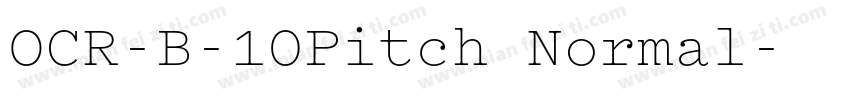 OCR-B-10Pitch Normal字体转换